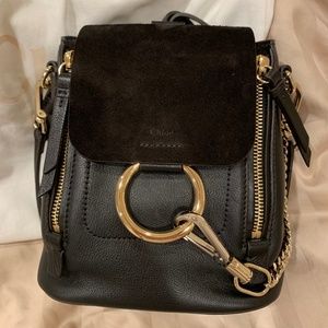 Chloe Mini Faye Backpack (Black)
